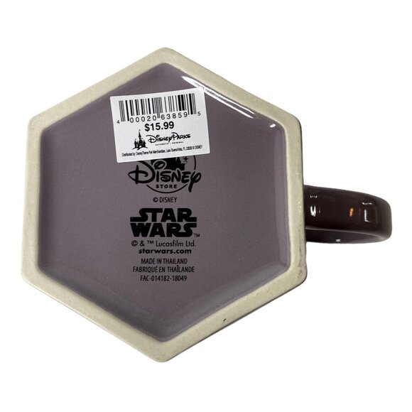Set of 2 Disney Parks Hexagon Star Wars Characters Collectible Coffee Mugs NEW - Picture 9 of 10